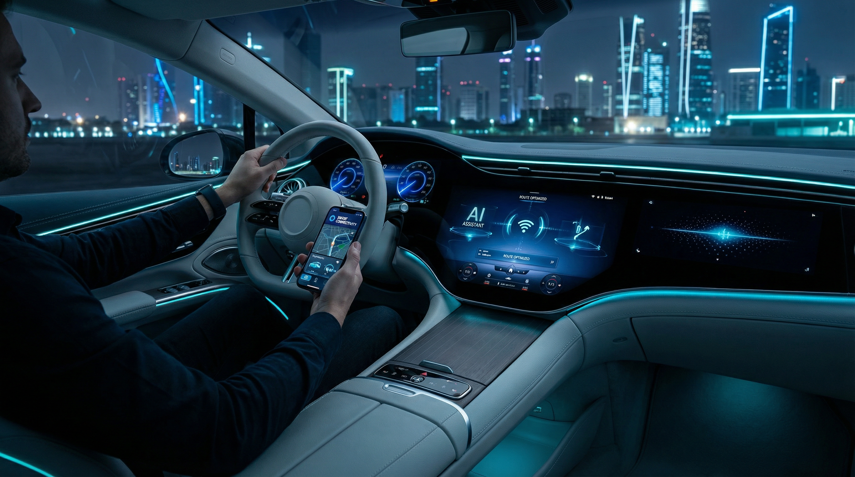 Motorista conectado usando o assistente AVMOTORS